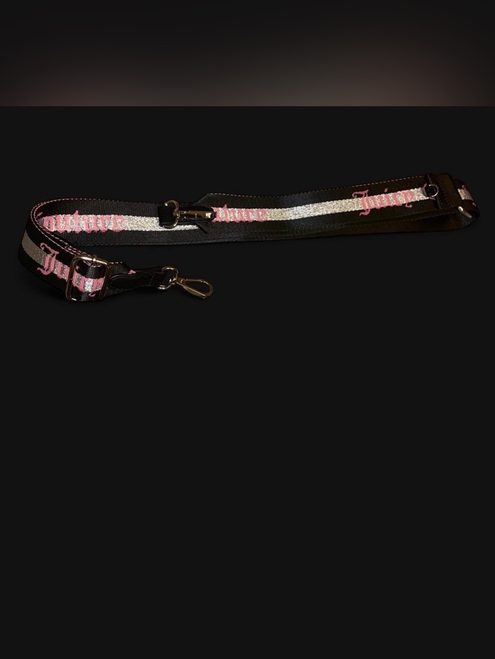 Juicy Couture Pink & Silver Logo Strap